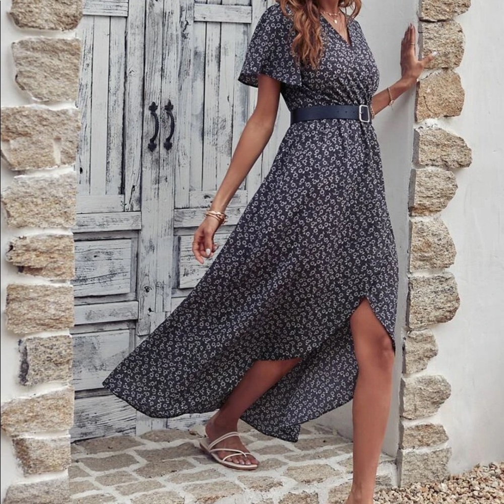 Boho floral tulip hem maxi dress - Picture 6 of 8